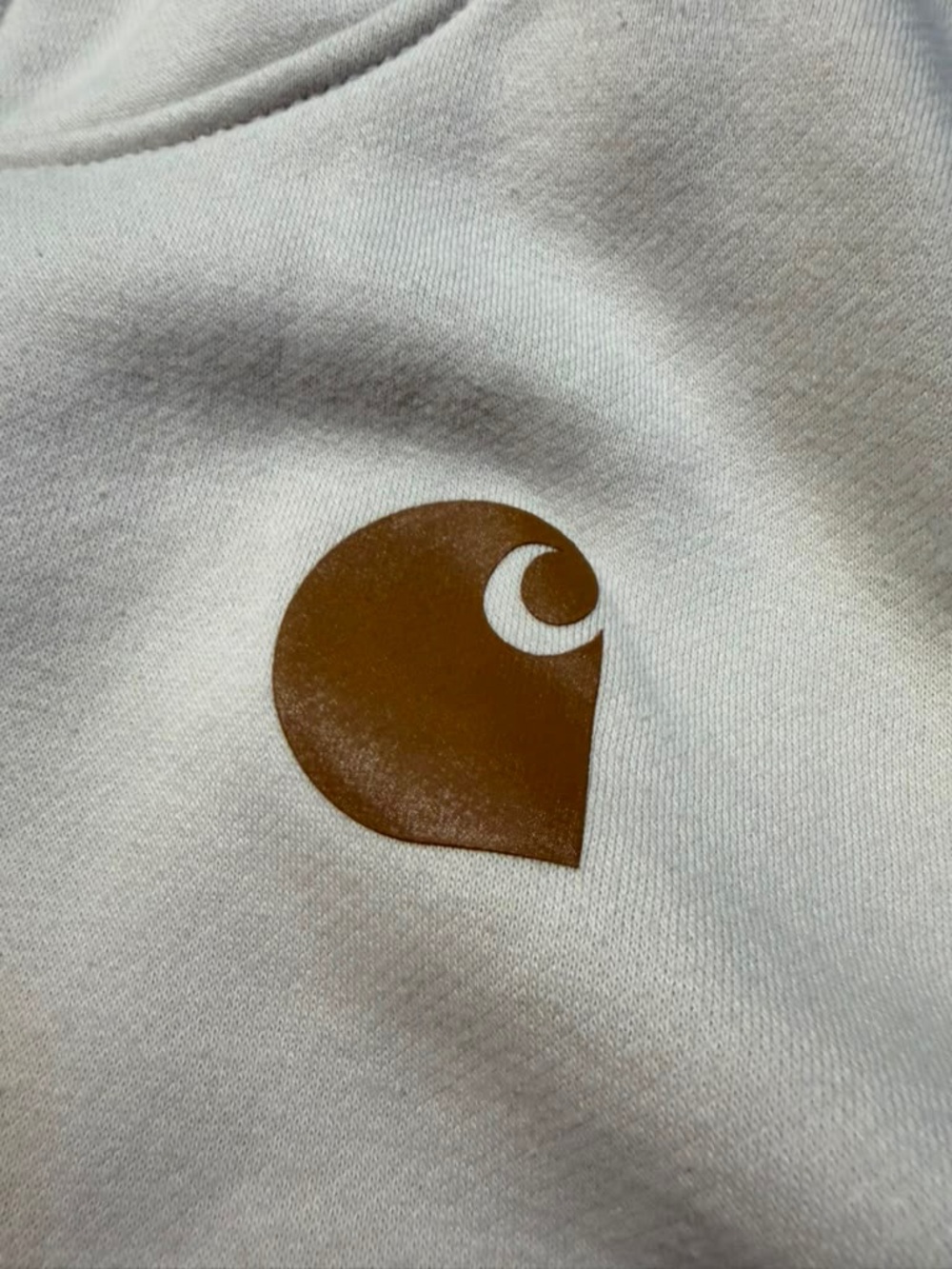 Carhartt Women’s Cream Hoodie Sweatshirt - Picture 9 of 10